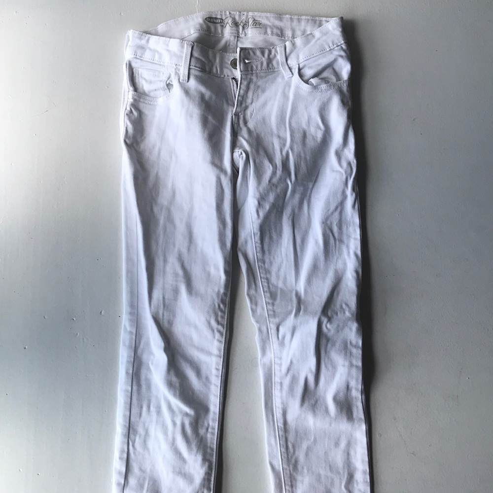Old Navy Rockstar White Jeans